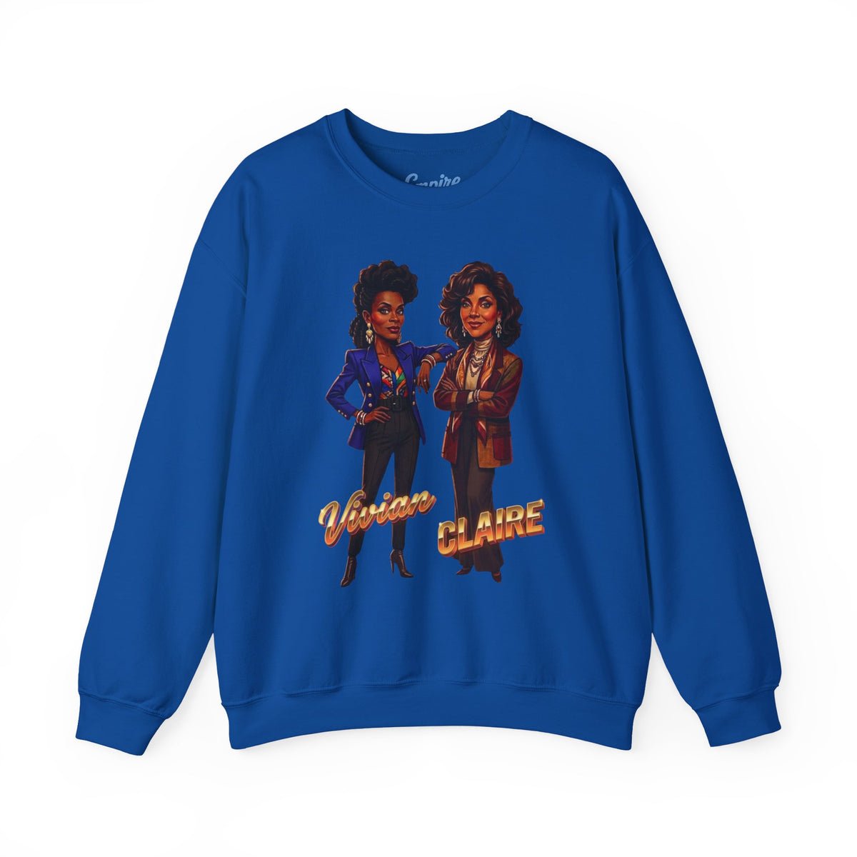 Vintage ‘Vivian & Claire’ 80s Style Cartoon Sisters Graphic Crewneck Sweatshirt