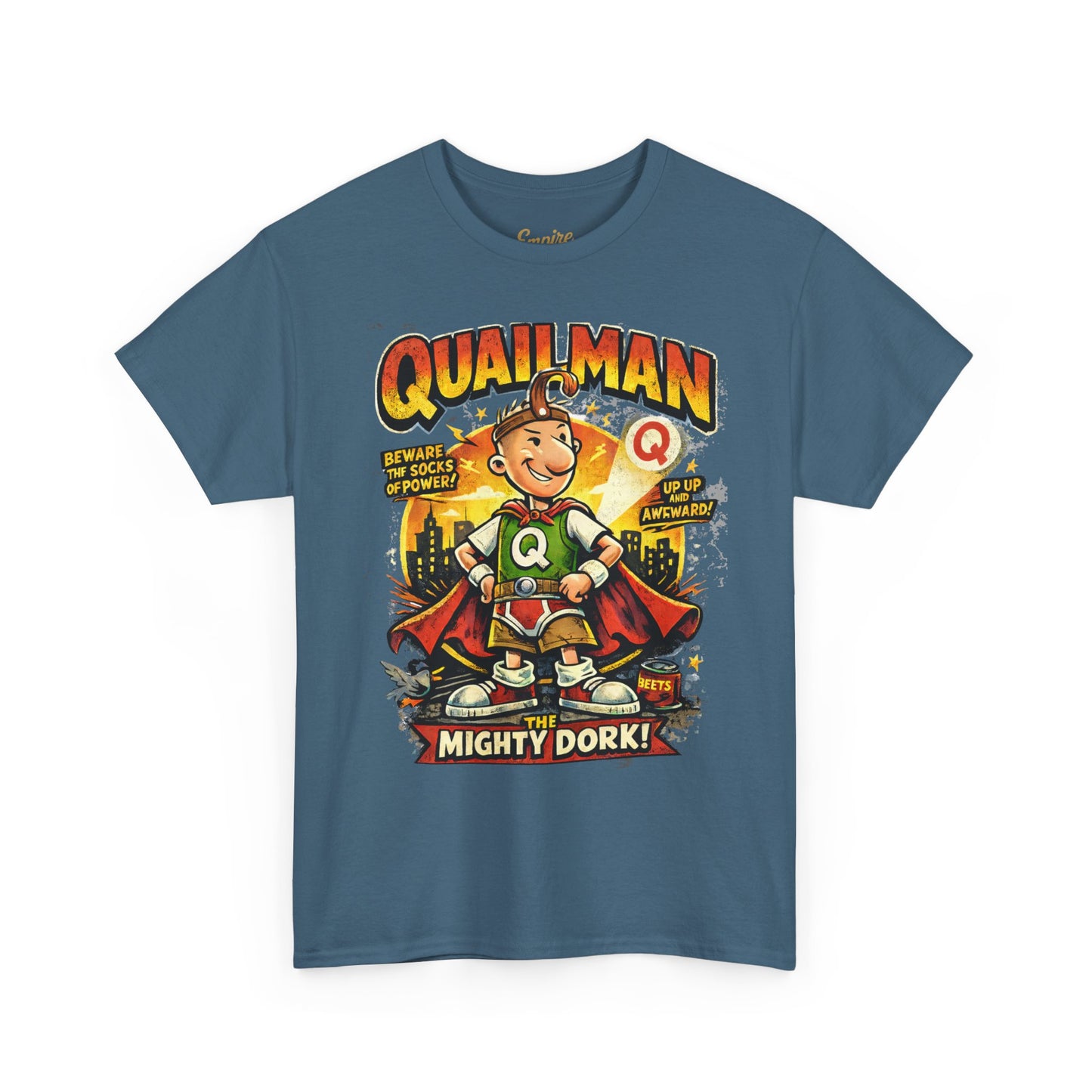 Quailman Mighty Dork T-Shirt — Retro Cartoon Graphic Tee