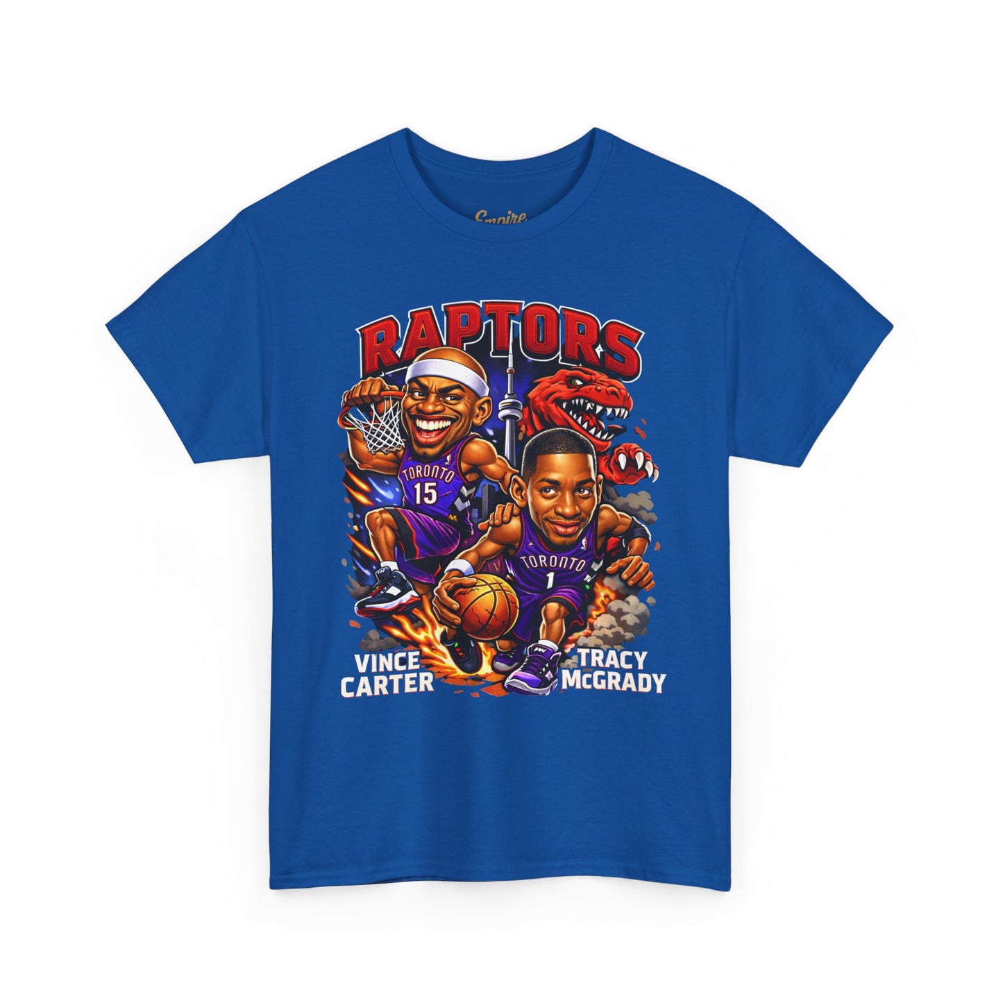 Raptors Basketball Tee — Vintage Cartoon Players Graphic Shirt