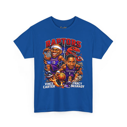 Raptors Basketball Tee — Vintage Cartoon Players Graphic Shirt