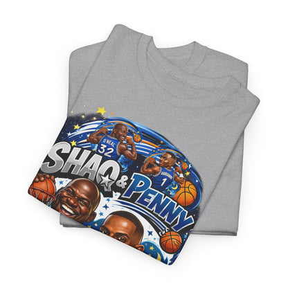 Orlando Magic Basketball Tee — Shaq & Penny Retro Cartoon Design