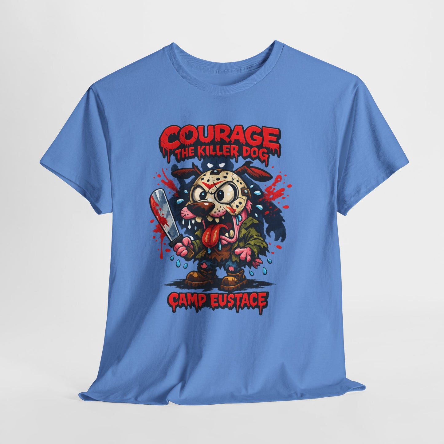 Horror Camp Graphic Tee — "Courage the Killer Dog" Camp Eustace Shirt