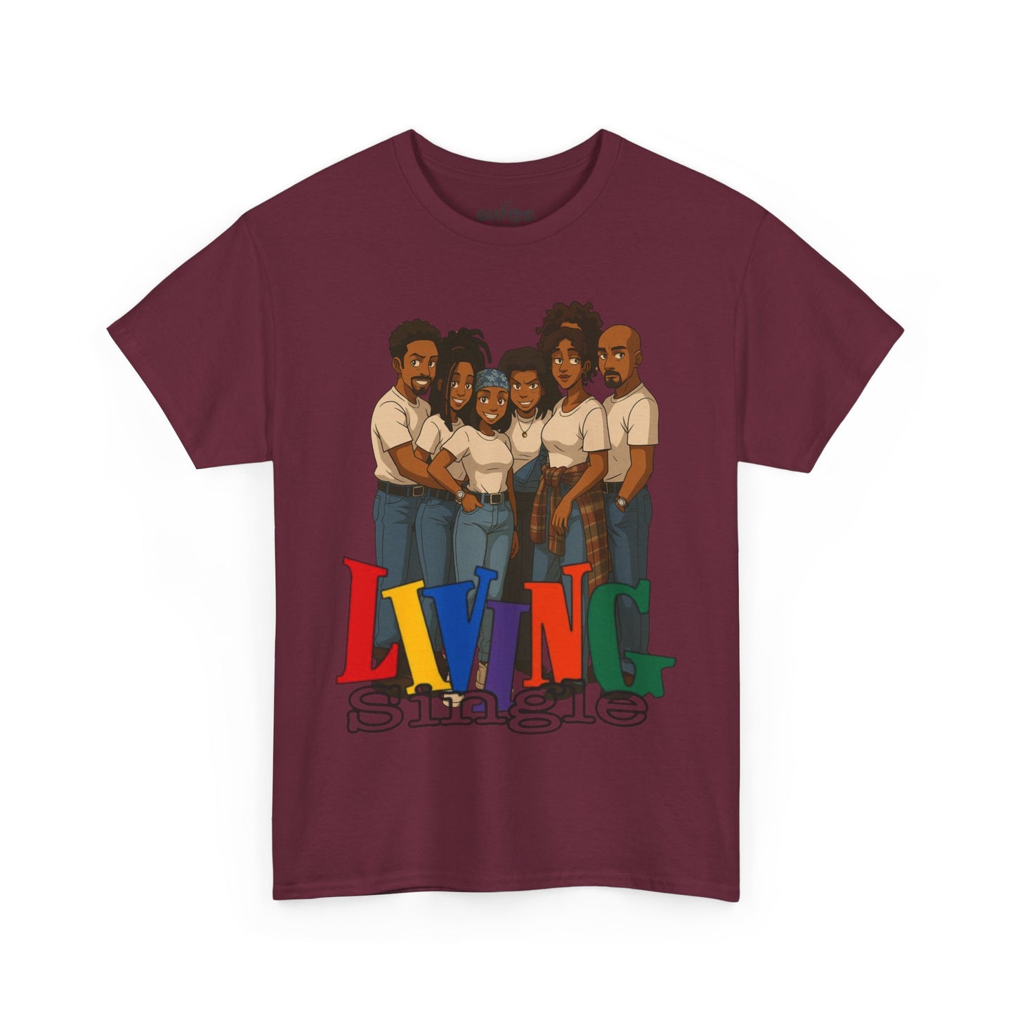 Living Single Unisex Heavy Cotton Tee - Nostalgic TV Show T-Shirt for Fans