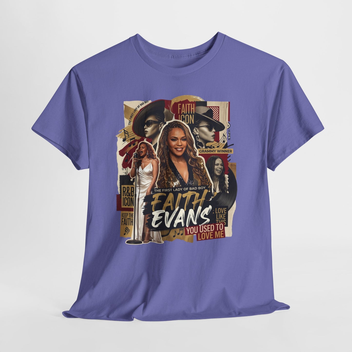 Faith Evans Vintage Collage T-Shirt — "You Used To" Music Tribute Tee