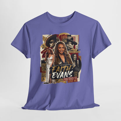 Faith Evans Vintage Collage T-Shirt — "You Used To" Music Tribute Tee