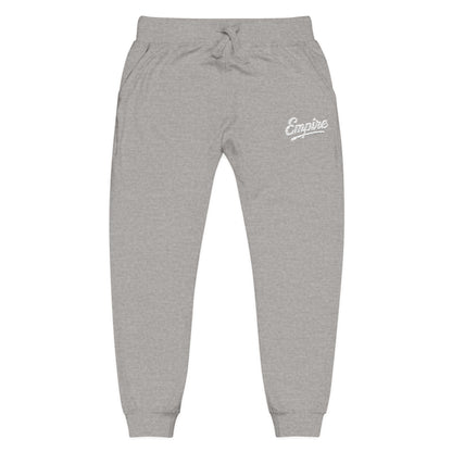 Empire Signature Embroidered Sweatpants — Minimal Fleece with White 'Empire' Logo