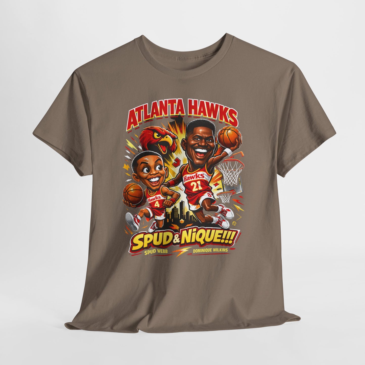Atlanta Hawks 'Spud & Nique' Graphic Tee — Retro Basketball Fans Shirt