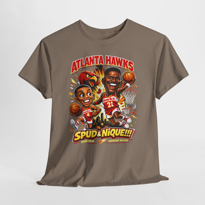 Atlanta Hawks 'Spud & Nique' Graphic Tee — Retro Basketball Fans Shirt
