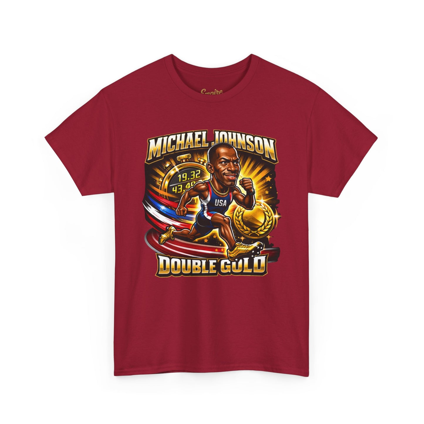 Michael Johnson 'Double Gold' Olympic Track Tribute Tee