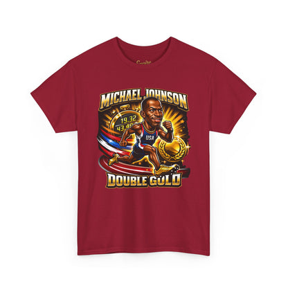 Michael Johnson 'Double Gold' Olympic Track Tribute Tee
