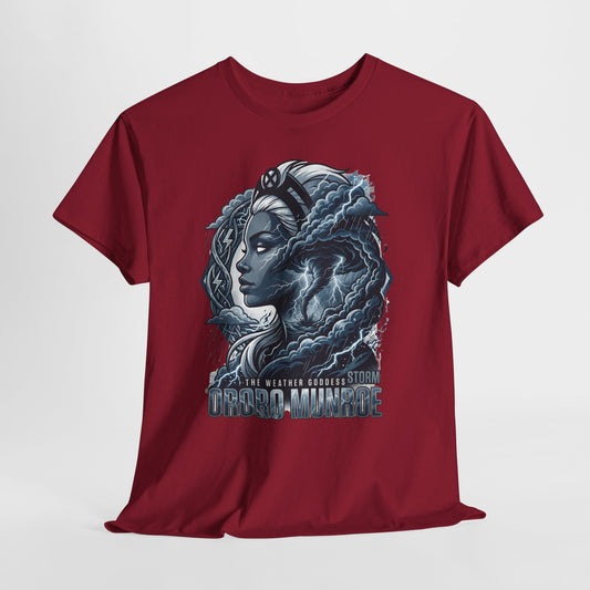 Storm Goddess Graphic Tee — Sci‑Fi Portrait T-Shirt