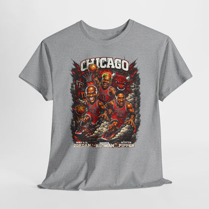Chicago Bulls Retro Players Graphic Tee — Vintage Basketball Team Shirt