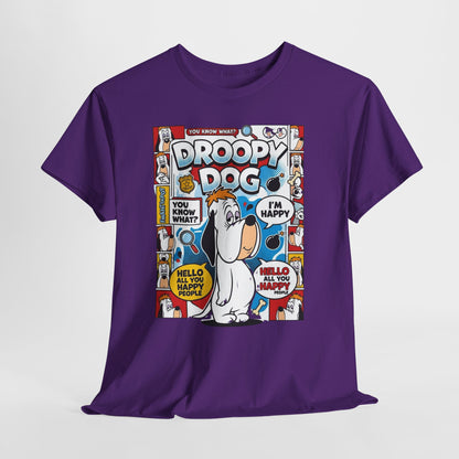 Droopy Dog Comic Tee — Retro Cartoon Graphic T-Shirt
