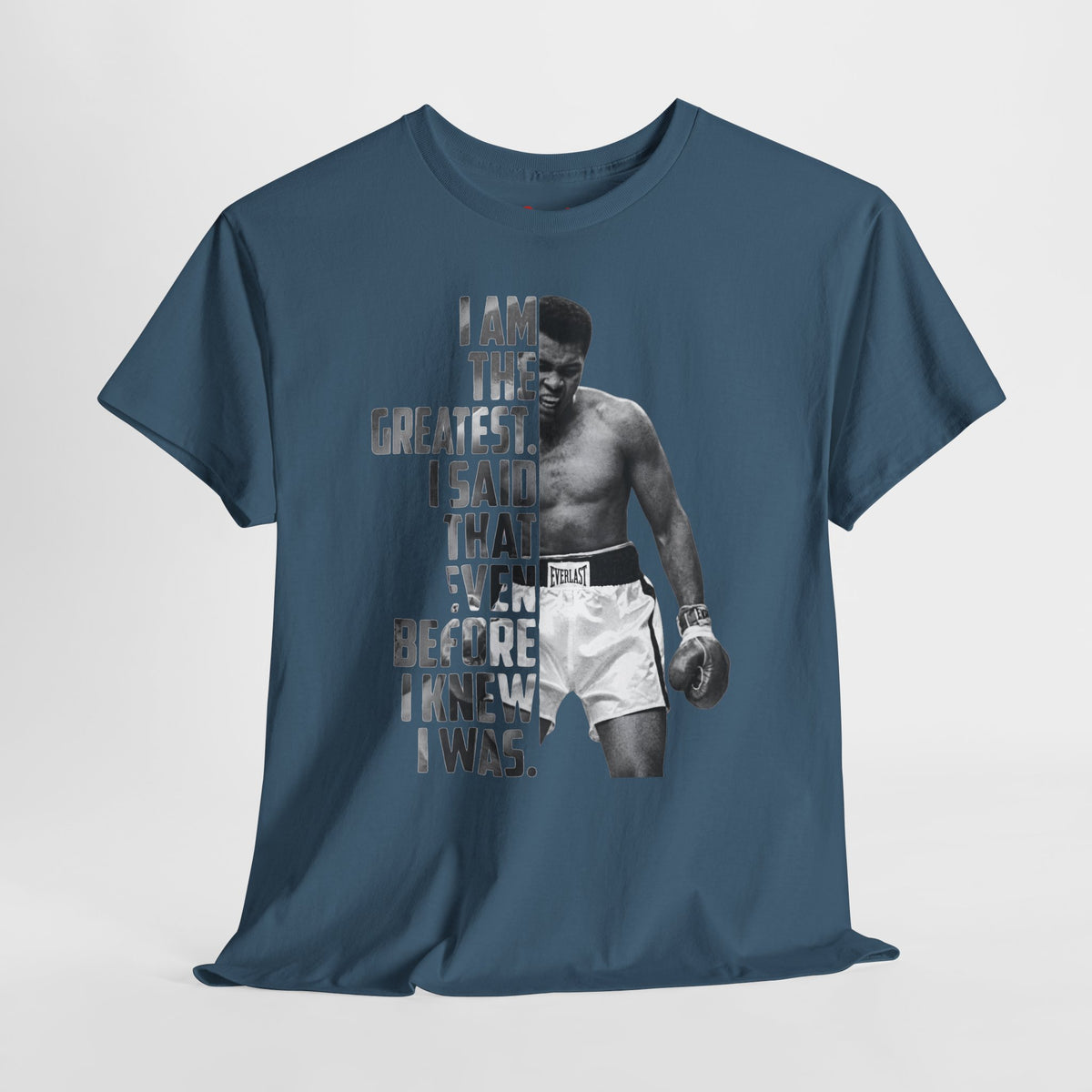 Boxing Champion Quote Tee — "I Am The Greatest" Graphic T‑Shirt