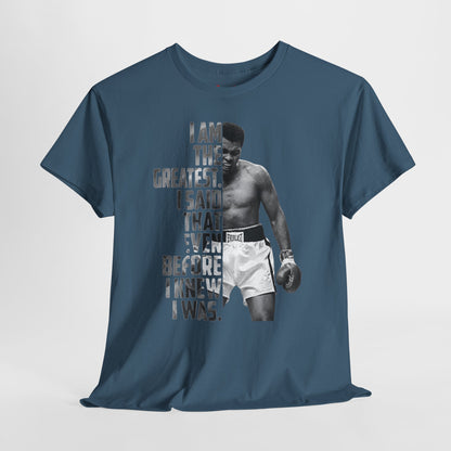 Boxing Champion Quote Tee — "I Am The Greatest" Graphic T‑Shirt