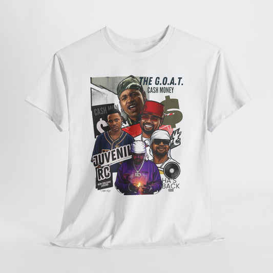 Juvenile Hip Hop Legends Collage Tee — "The G.O.A.T." Graphic Shirt