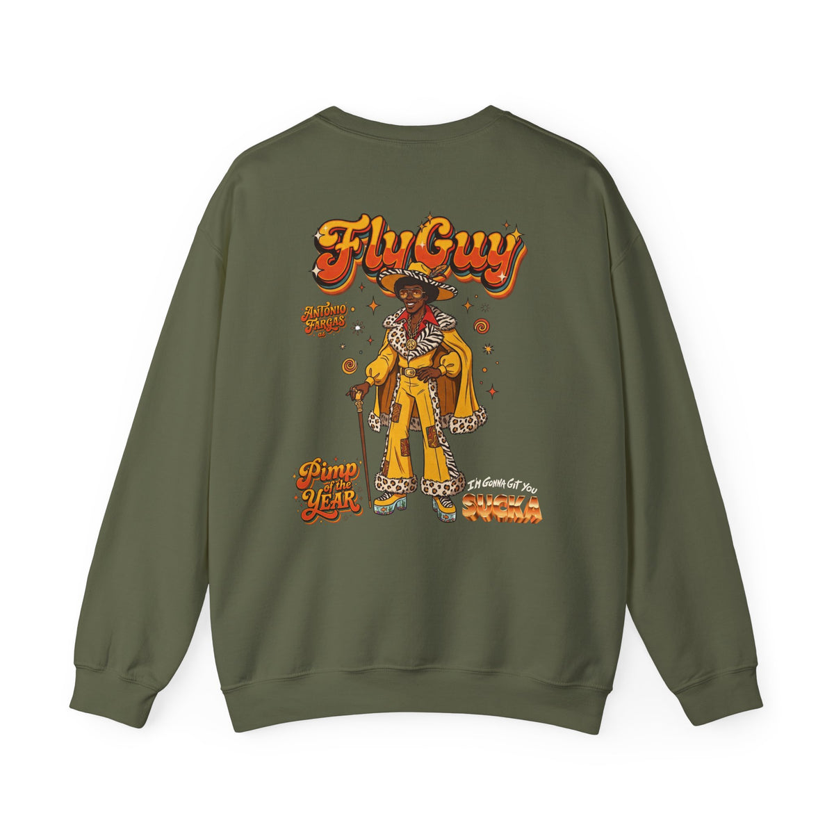 Fly Guy "Pimp Of The Year" Vintage Streetwear Crewneck Sweatshirt