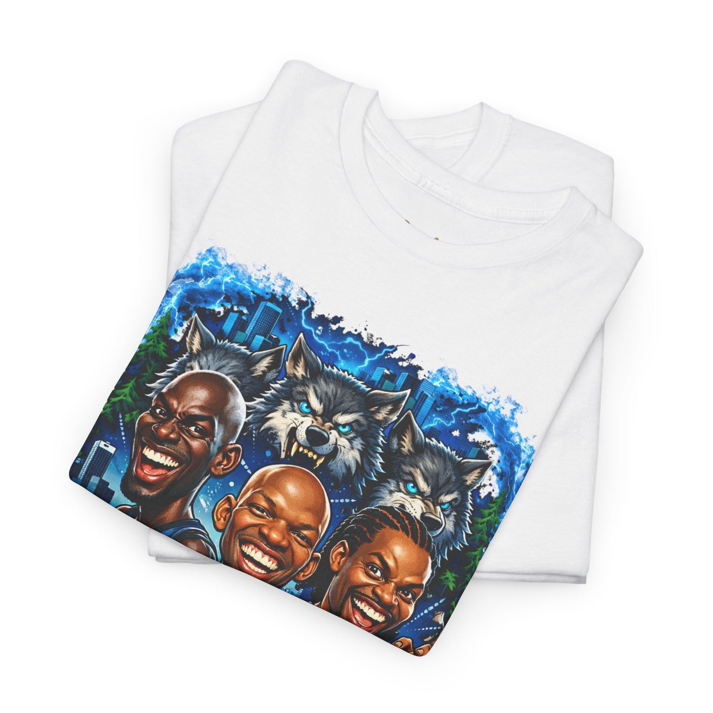 Timberwolves Legends T‑Shirt — Garnett, Cassell & Sprewell Retro Basketball Tee