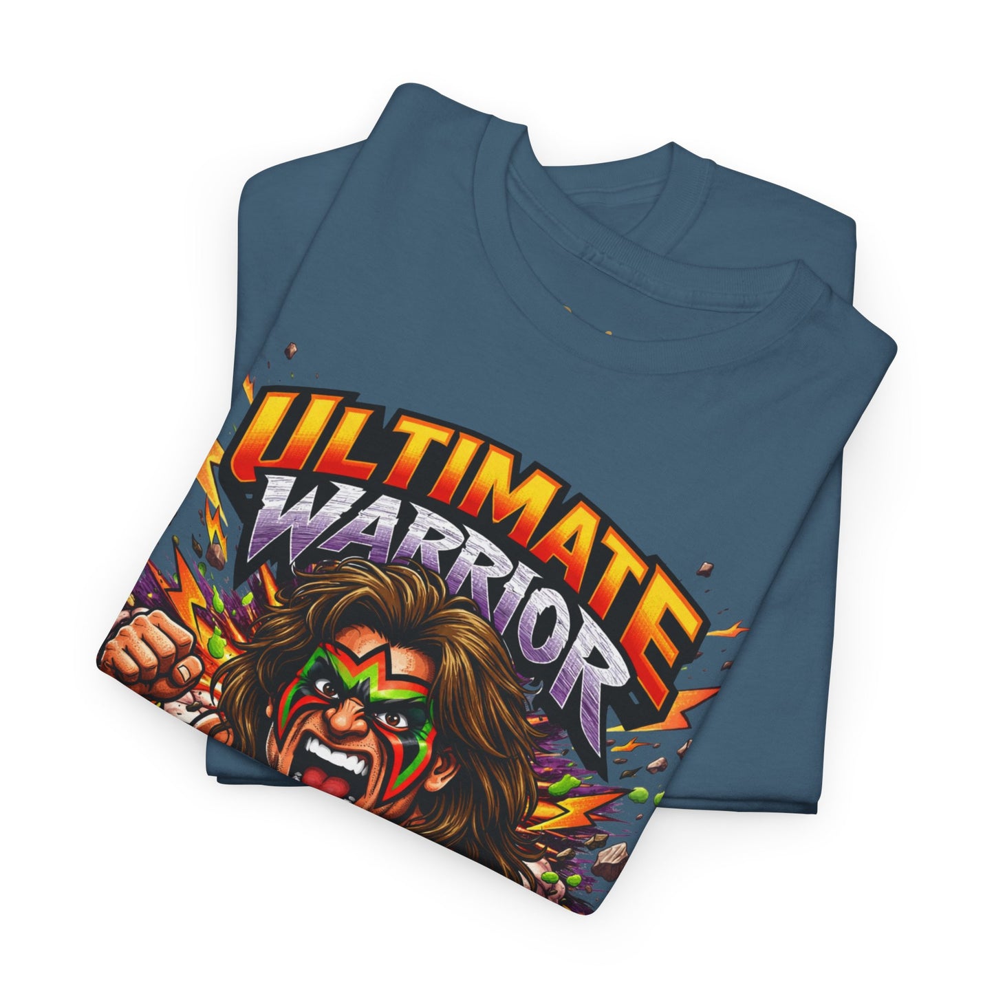 Ultimate Warrior Graphic Tee — Retro Wrestling Mascot T-Shirt