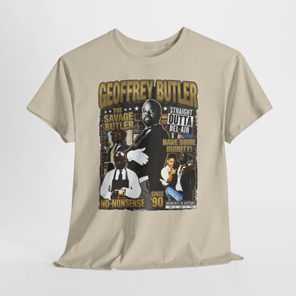 Geoffrey Butler Graphic Tee — "Savage Butler" Vintage Sitcom Tribute T-Shirt