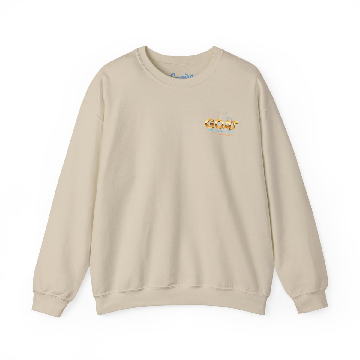 Crewneck Sweatshirt — 'GOAT' Icon Caricature Tribute Backprint