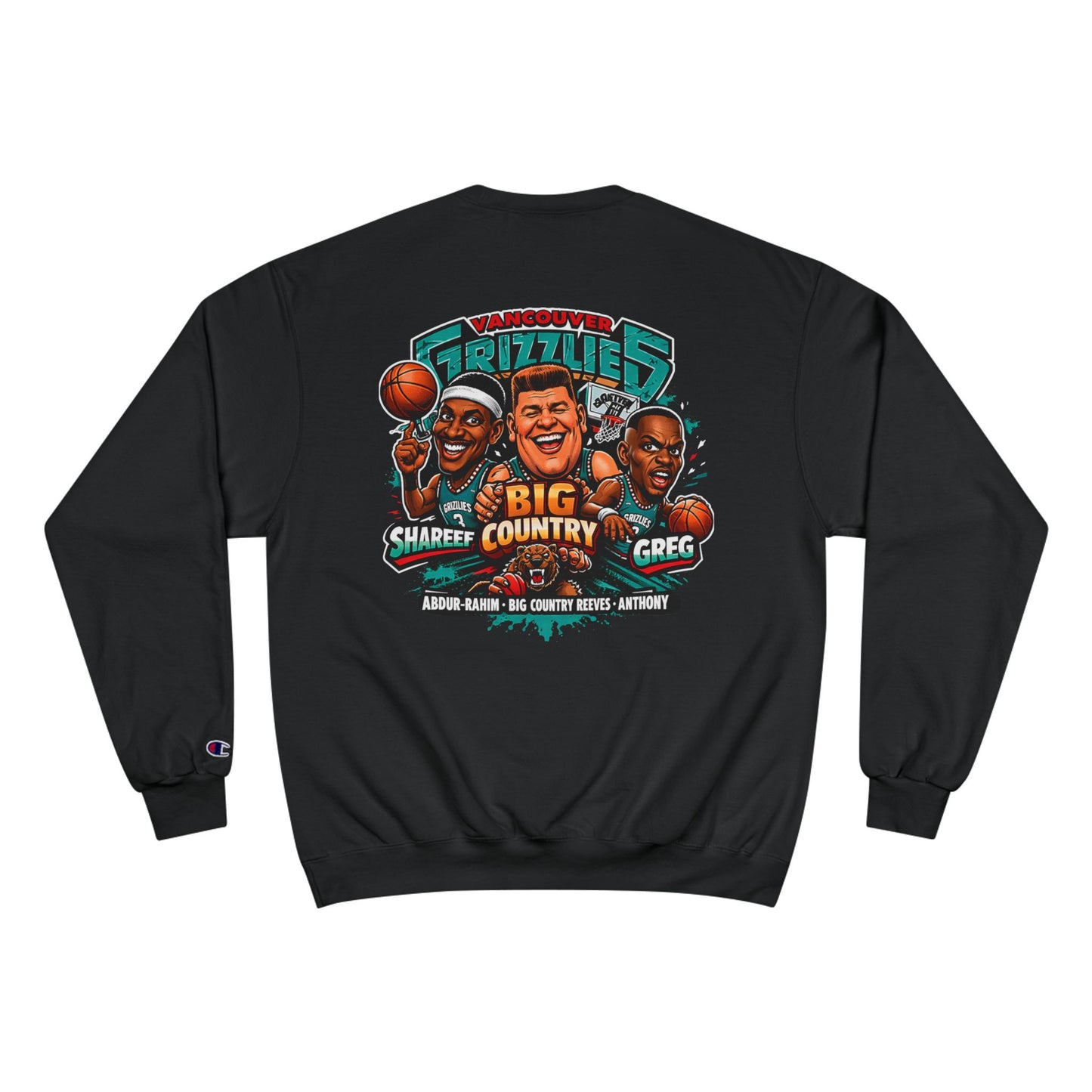 Grizzlies Big Country Crewneck Sweatshirt — Retro Basketball Mascot Tee