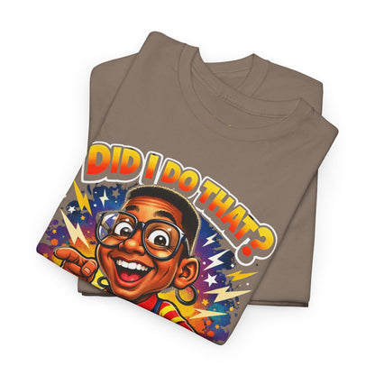 Did I Do That? Steve Urkel Tee – Retro 90s Family Matters Graphic Shirt