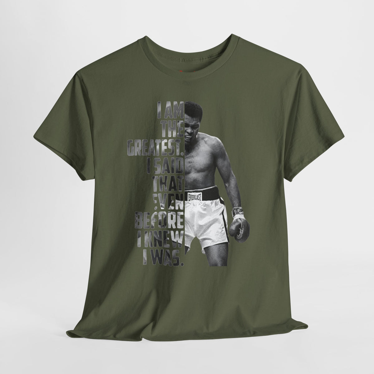 Boxing Champion Quote Tee — "I Am The Greatest" Graphic T‑Shirt