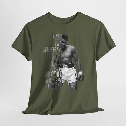 Boxing Champion Quote Tee — "I Am The Greatest" Graphic T‑Shirt