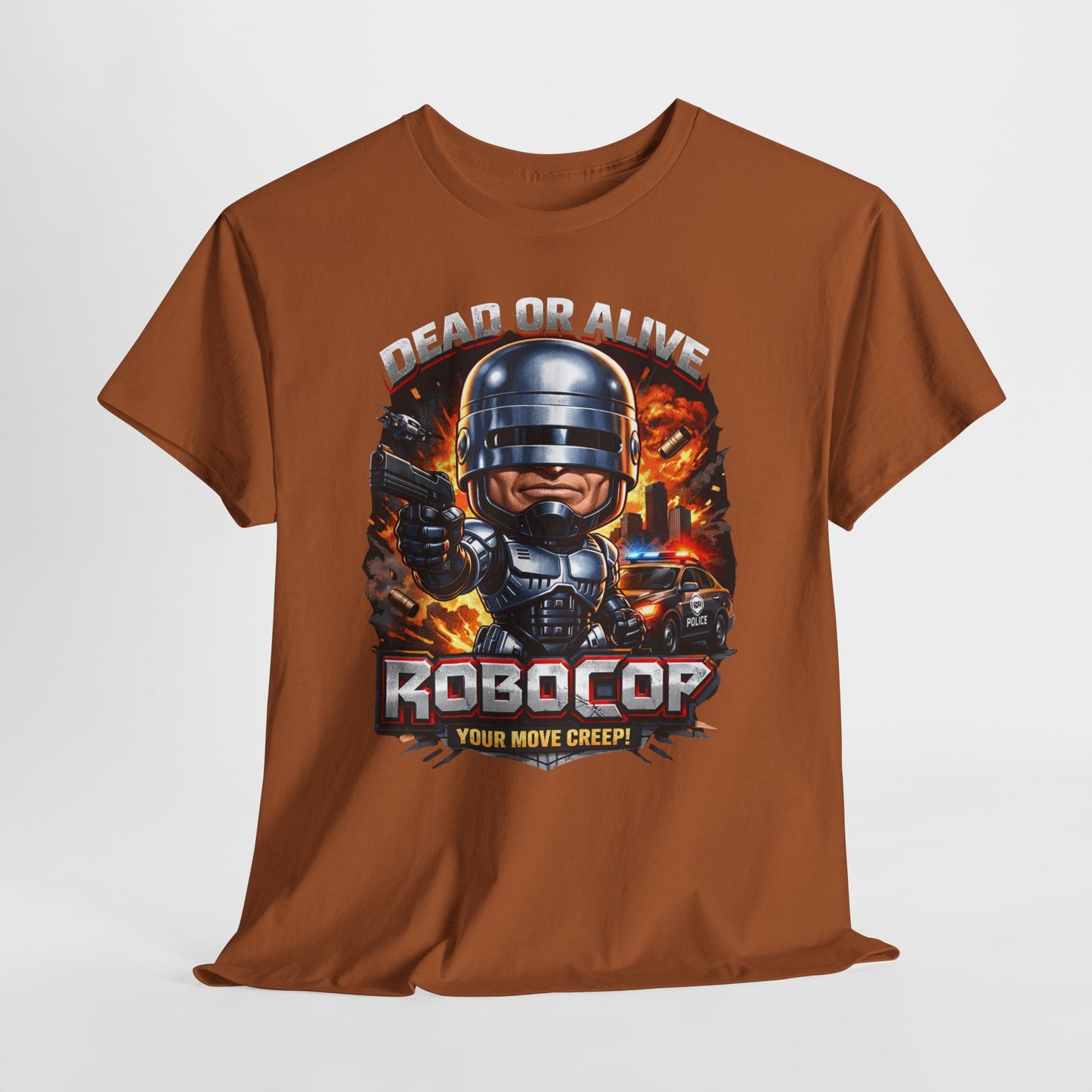 Robocop Graphic Tee — Retro Action Movie Shirt ("Your Move Creep")