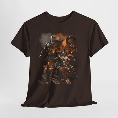 Goro Warrior Graphic Tee — Fantasy Samurai & Skull Design