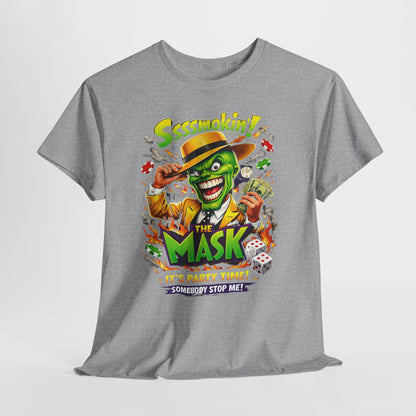 The Mask Graphic Tee — 'Ssssmokin!' Retro Movie Design