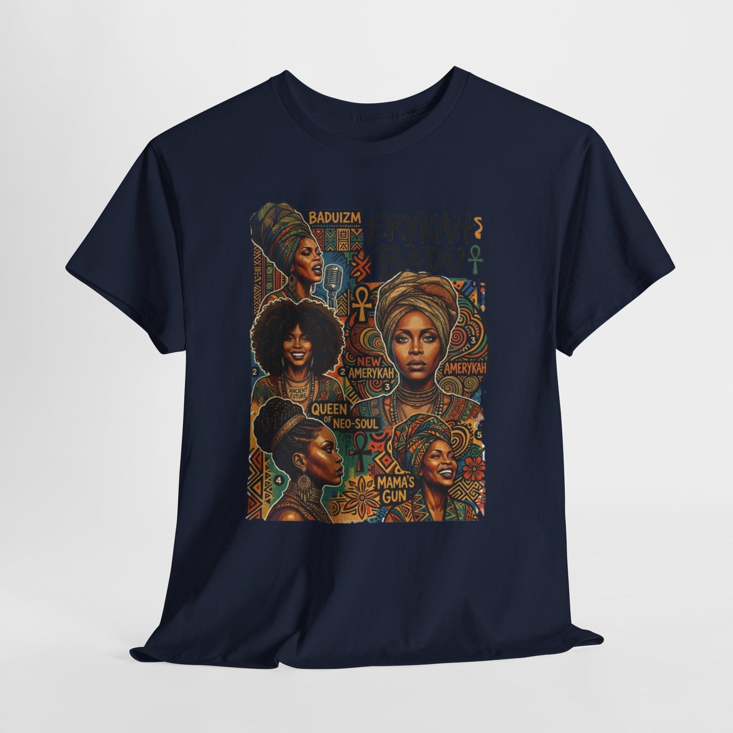 Retro Soul Collage Tee – Erykah Badu Inspired Graphic T-Shirt