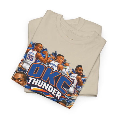 OKC Thunder Caricature Basketball T-Shirt — Team Players Graphic Tee