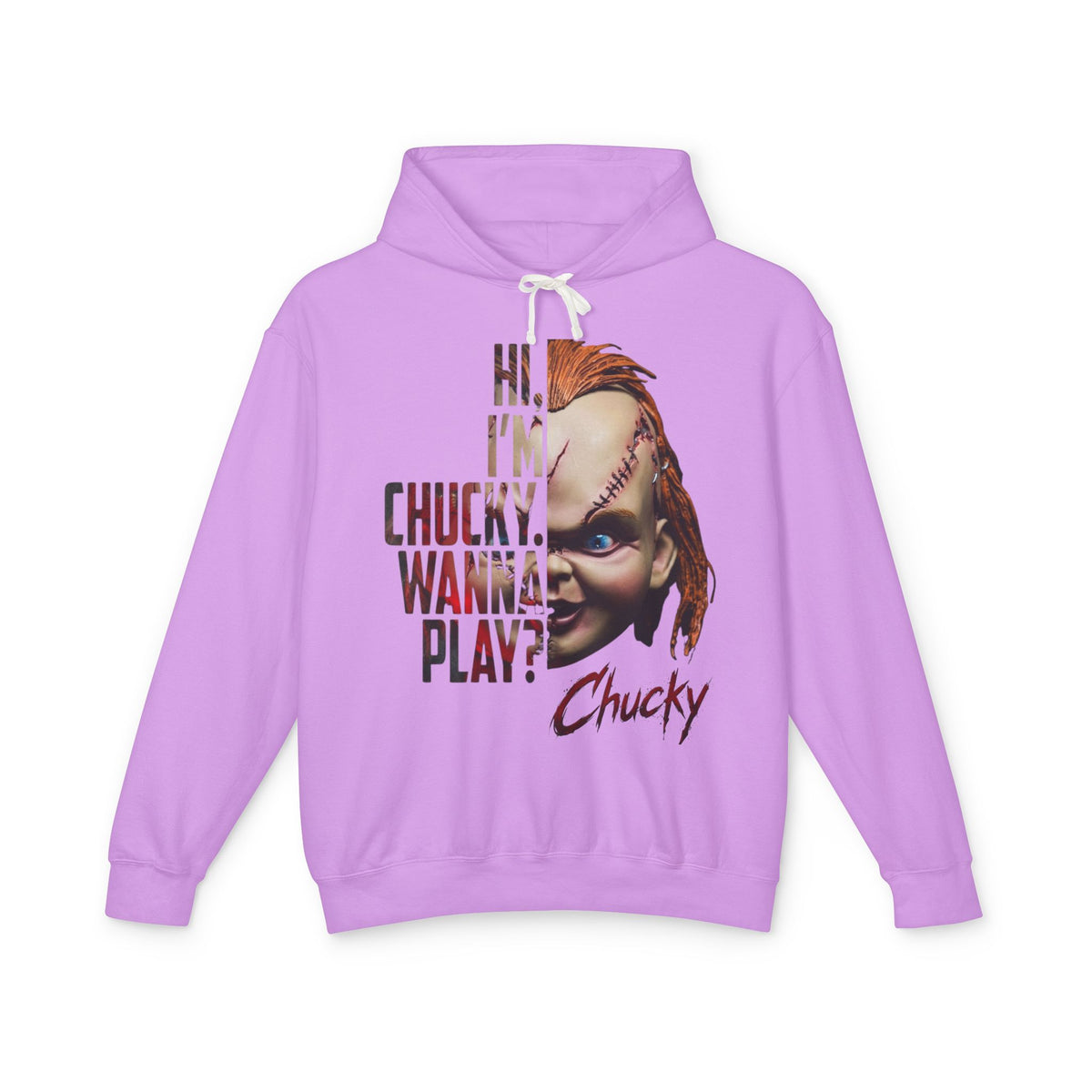 Chucky “Hi, I’m Chucky, Wanna Play?” Horror Movie Hoodie
