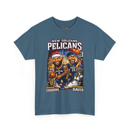 New Orleans Pelicans Basketball T‑Shirt — Boogie Cousins & Anthony Davis Graphic Tee
