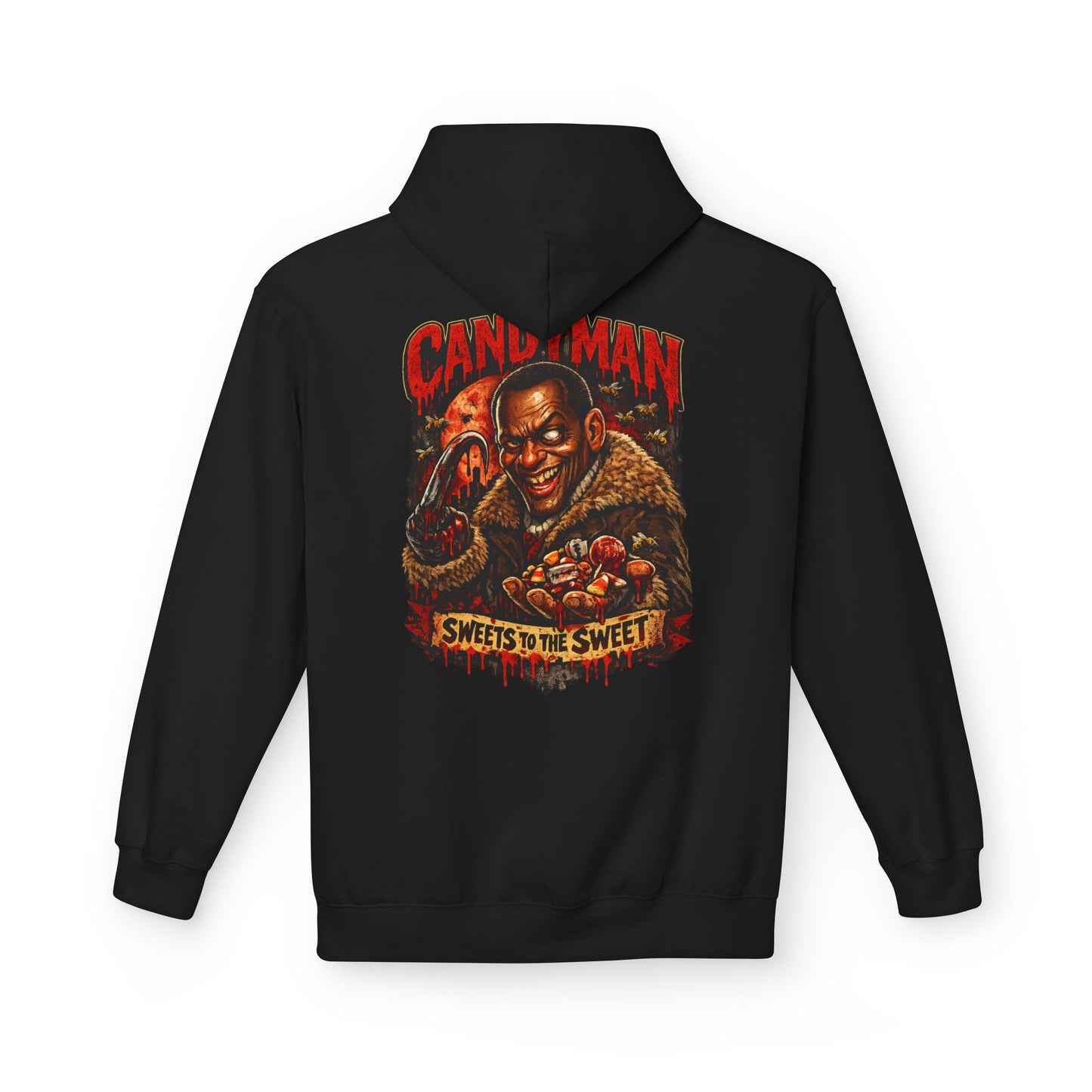 Horror Movie Candyman "Sweets to the Sweet" Retro Poster Midweight Softstyle Fleece Hoodie
