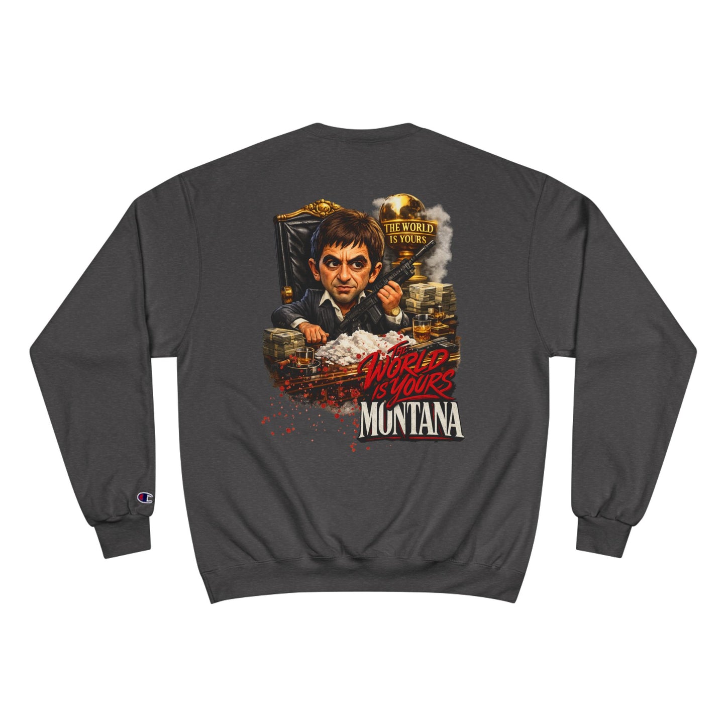 Montana Scarface Graphic Sweatshirt — "The World Is Yours" Vintage Movie Crewneck