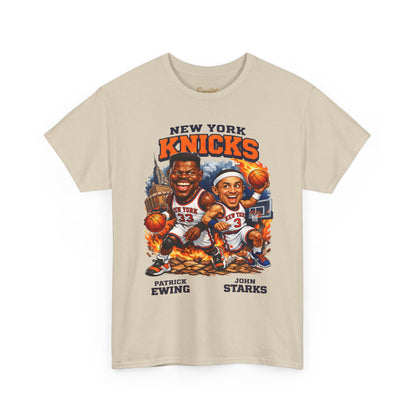 New York Knicks Patrick Ewing & John Starks Retro Basketball Tee