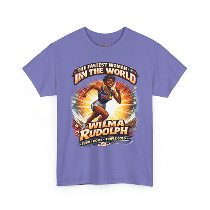 Wilma Rudolph “The Fastest Woman in the World” Graphic Tee – 1960 Rome Triple Gold Olympic Tribute Shirt