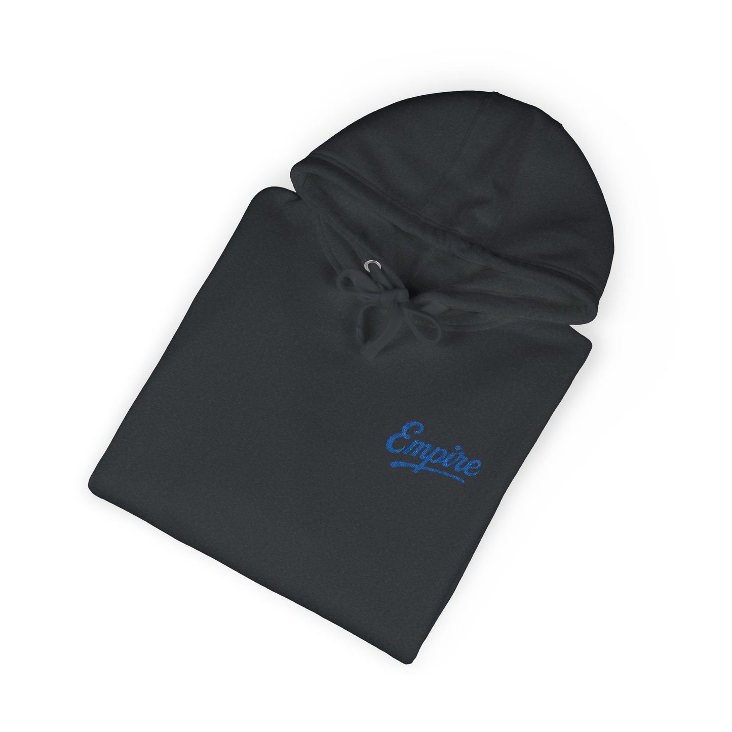 Empire Signature Embroidered Hoodie — Minimal Fleece with Royal Blue 'Empire' Logo