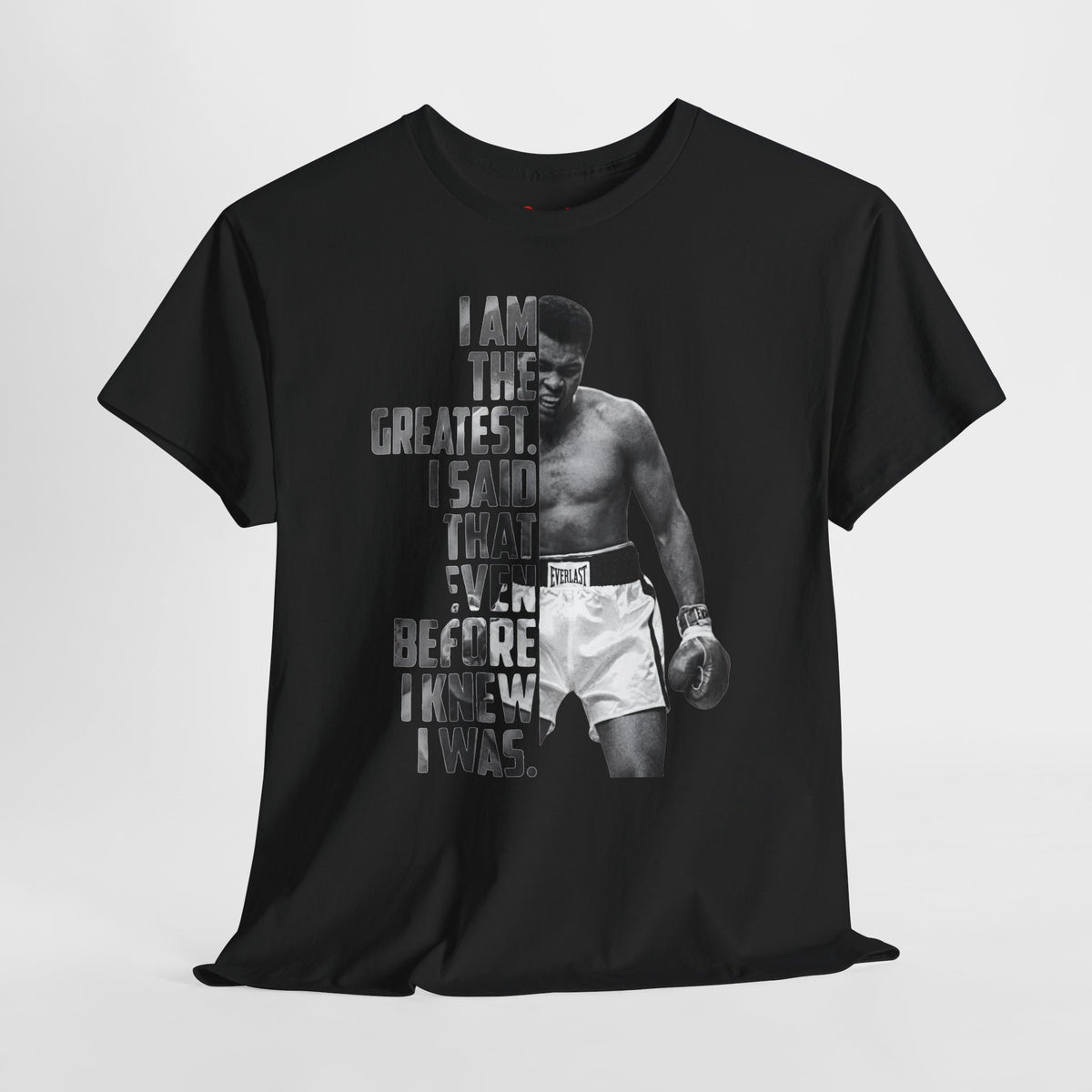 Boxing Champion Quote Tee — "I Am The Greatest" Graphic T‑Shirt