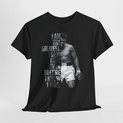 Boxing Champion Quote Tee — "I Am The Greatest" Graphic T‑Shirt