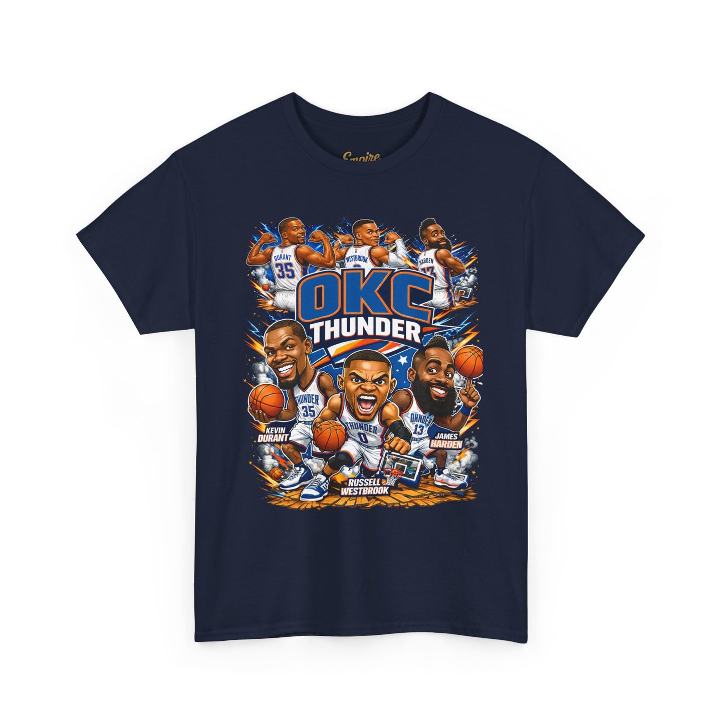OKC Thunder Caricature Basketball T-Shirt — Team Players Graphic Tee