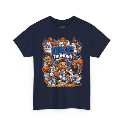 OKC Thunder Caricature Basketball T-Shirt — Team Players Graphic Tee