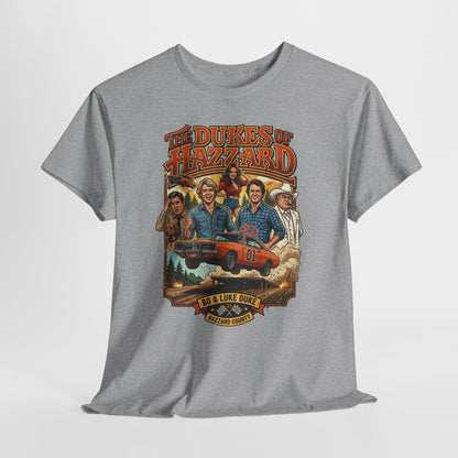 Dukes of Hazzard Vintage Graphic Tee — Classic TV Cast & General Lee Design