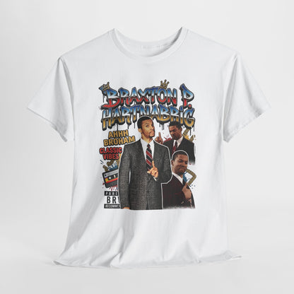 Vintage Braxton P. Hartnabrig Graphic Tee — Retro Collage T-Shirt