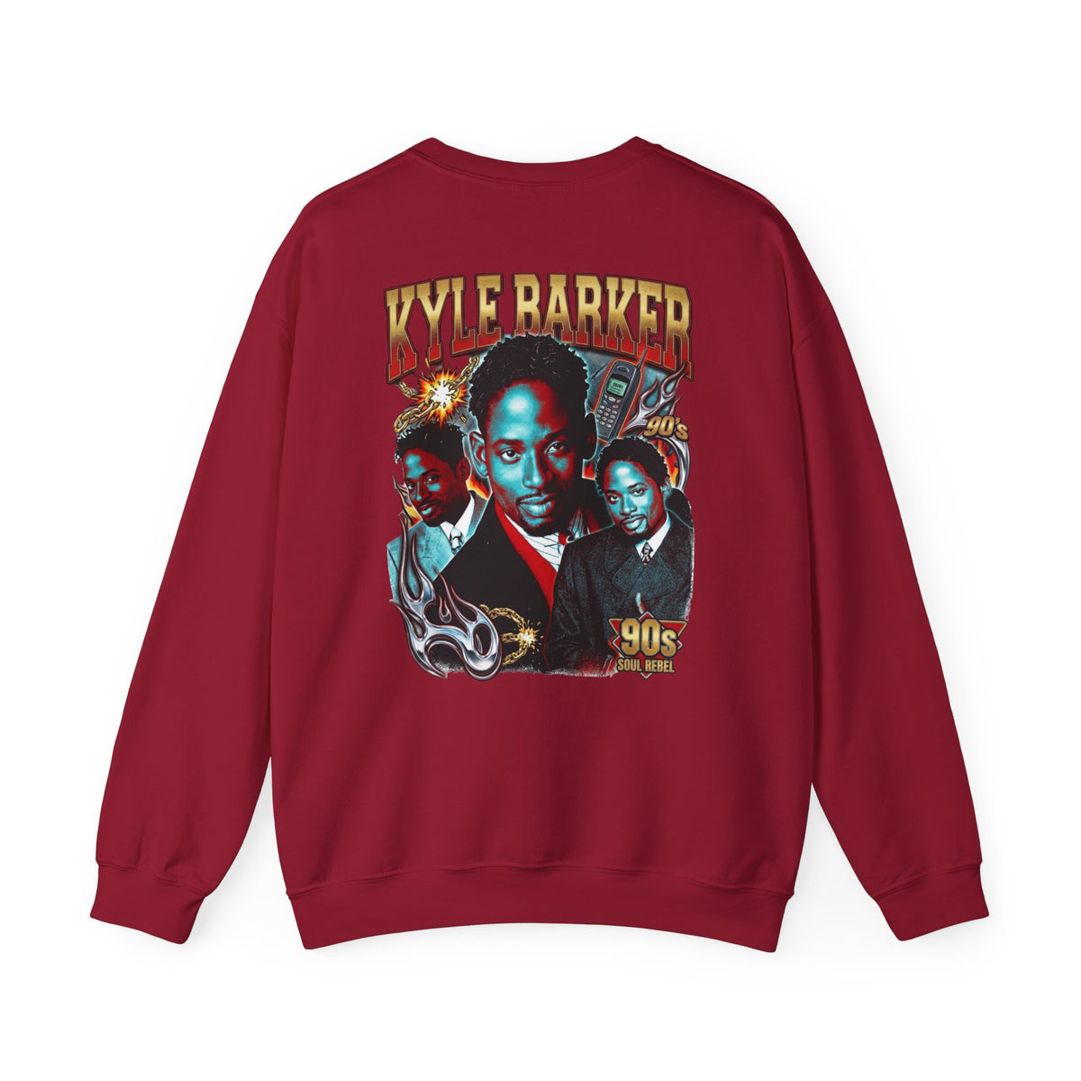 Crewneck Sweatshirt — 'Kyle Barker 90s' Vintage TV Sitcom Tribute Graphic