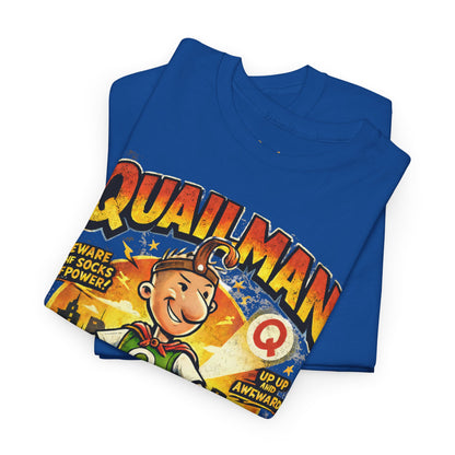 Quailman Mighty Dork T-Shirt — Retro Cartoon Graphic Tee