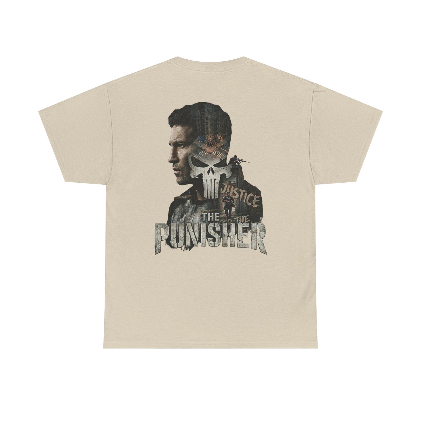Punisher Graphic Tee — Skull Logo Front & The Punisher Portrait Back